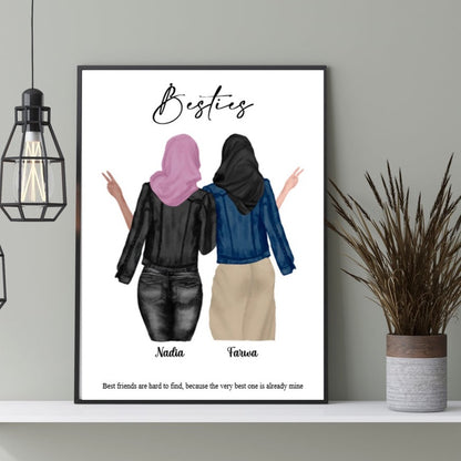 Personalised Hijab|Sister|Bestfriend Print