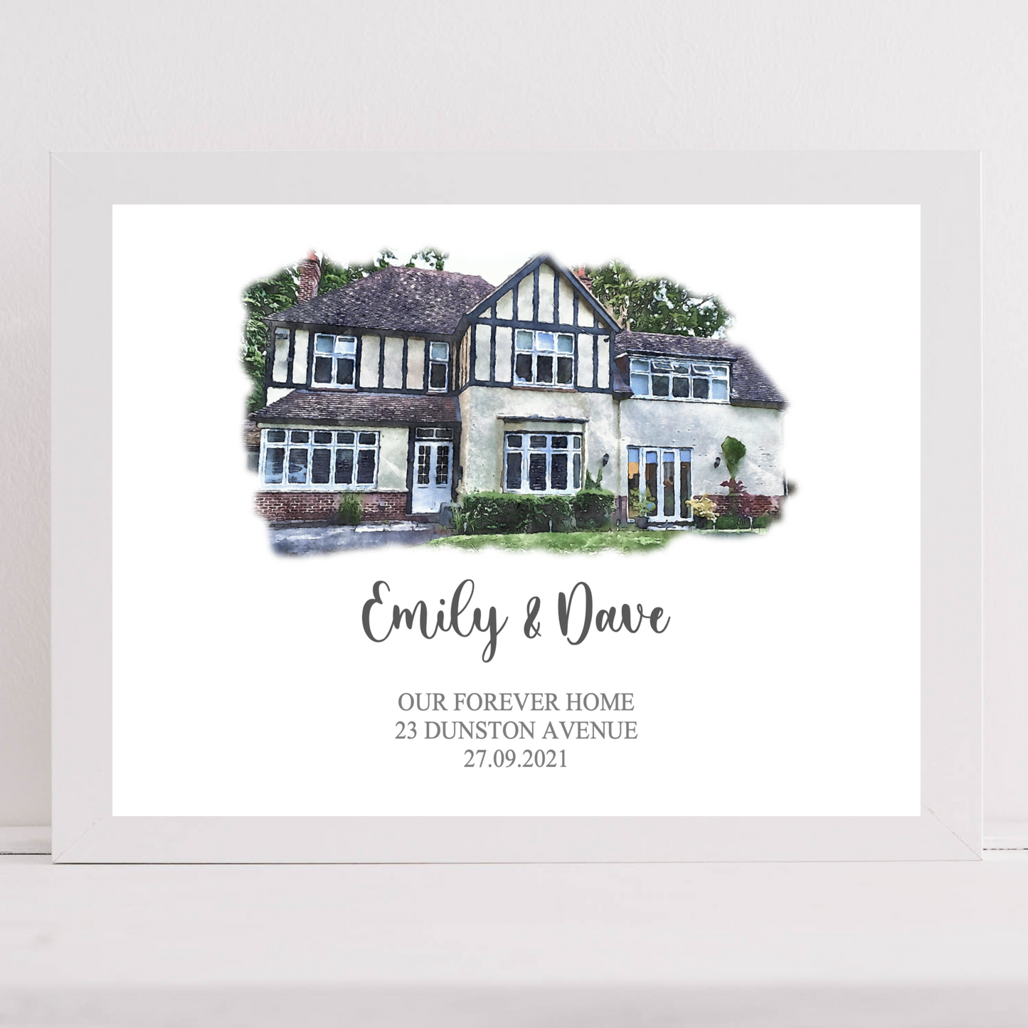 Personalised Watercolour House Print