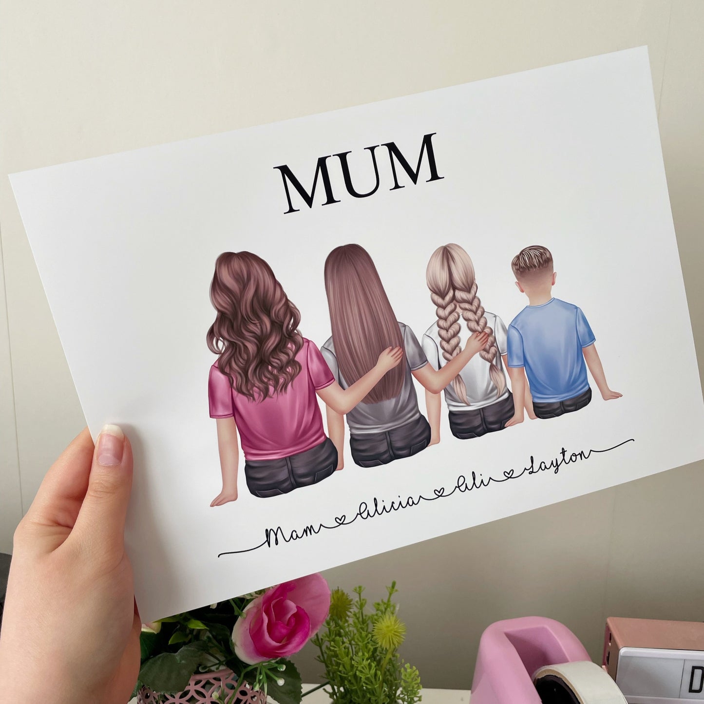 Personalised Mum|Children|Mother Print