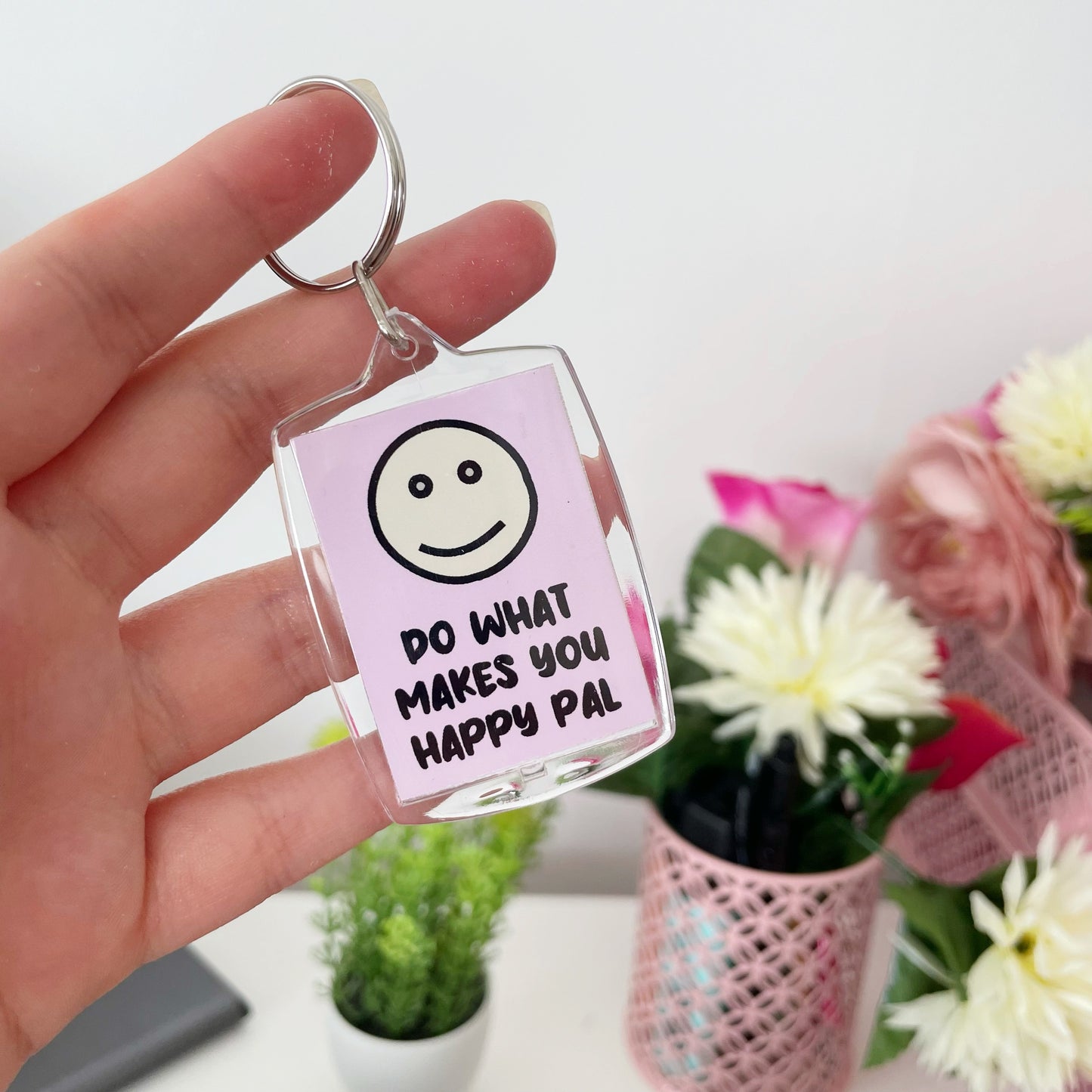 Motivational | Happy Keyring