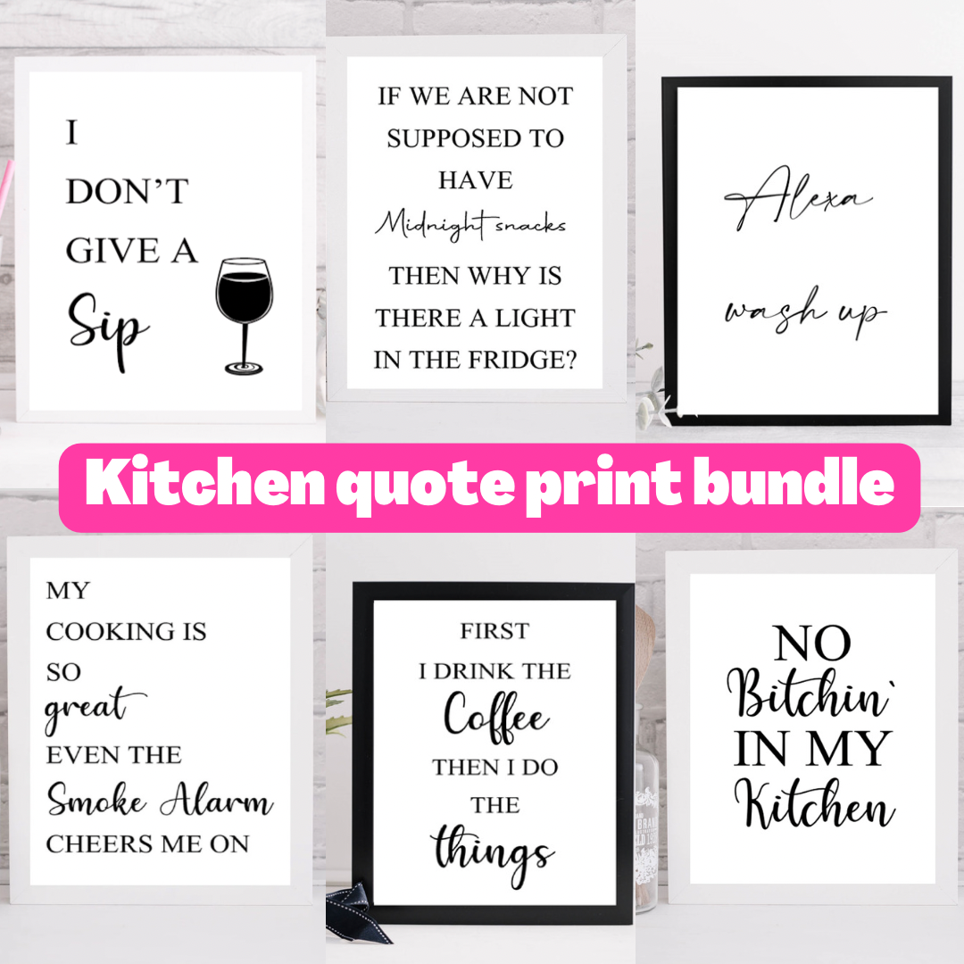 Kitchen Quote Print Bundle