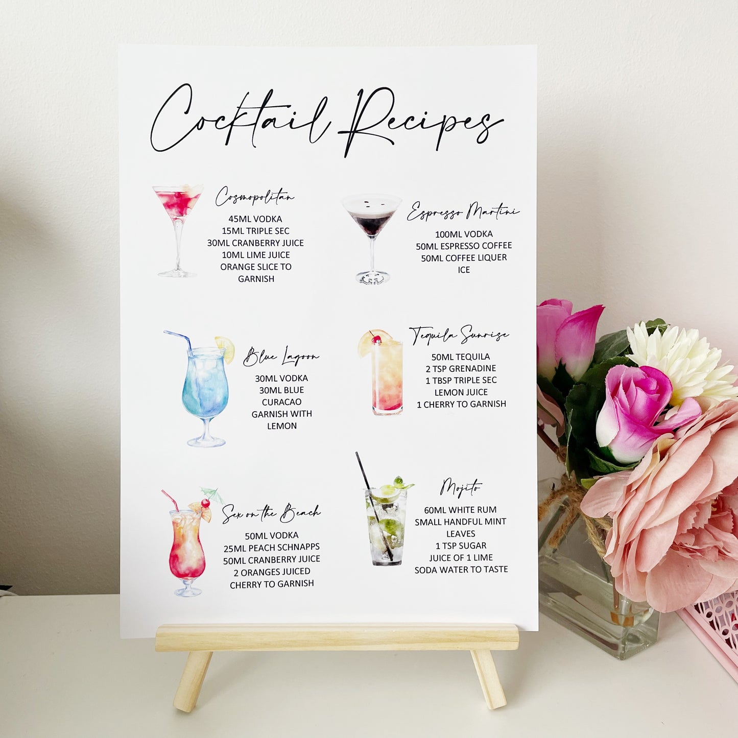 Cocktail Recipes Print