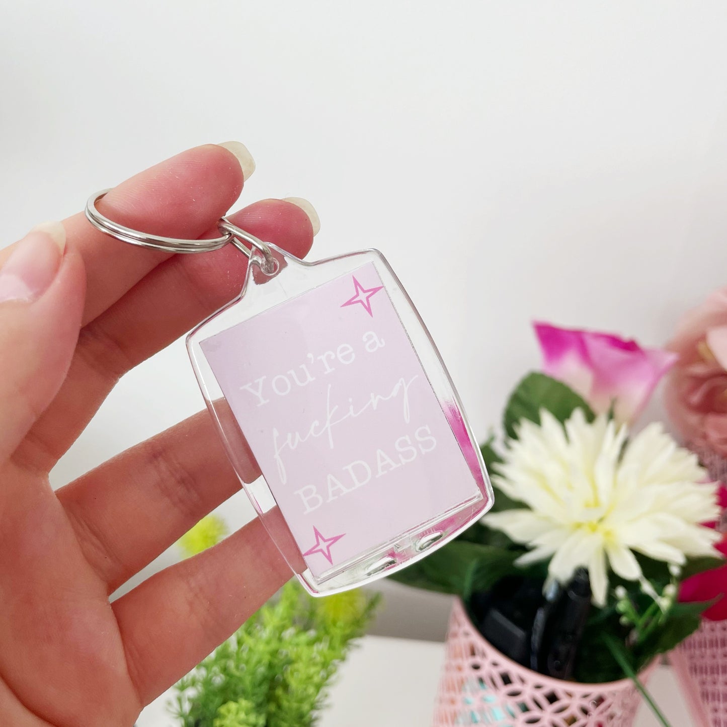 Positive | Badass Keyring