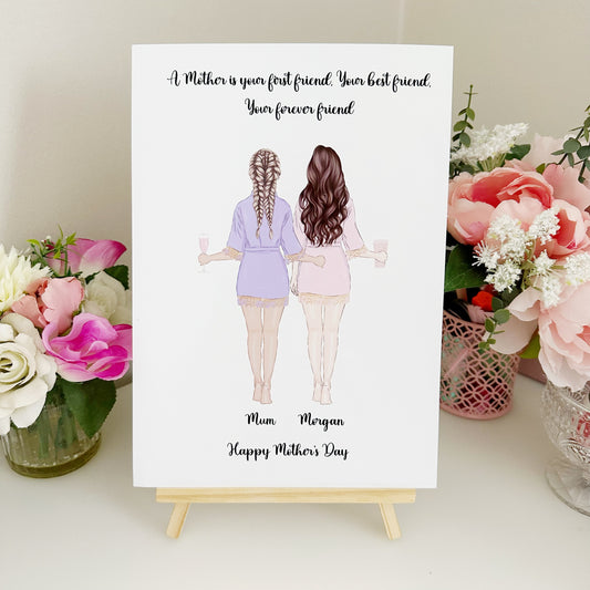 Personalised Robe|Mother|Friends|Birthday Print