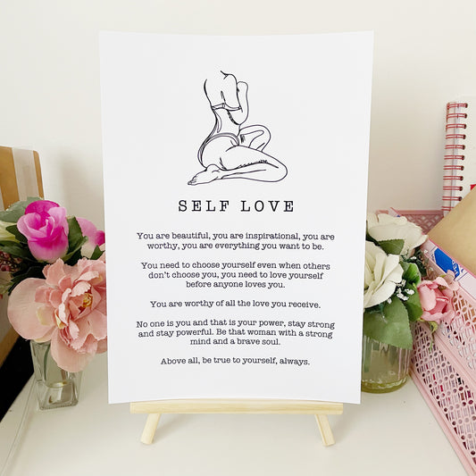 Self Love Quote Print