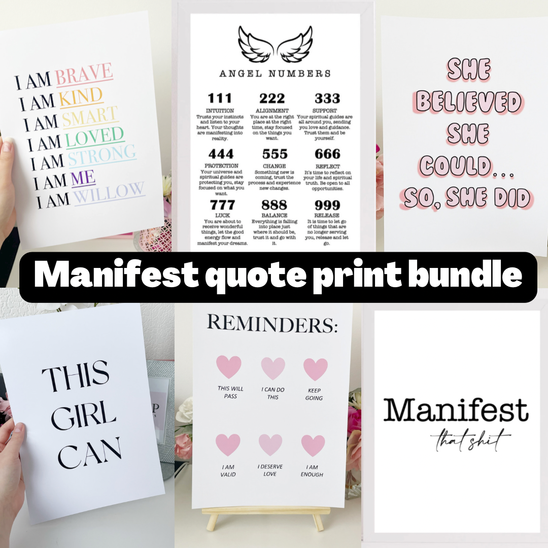 Manifesting Quote Print Bundle