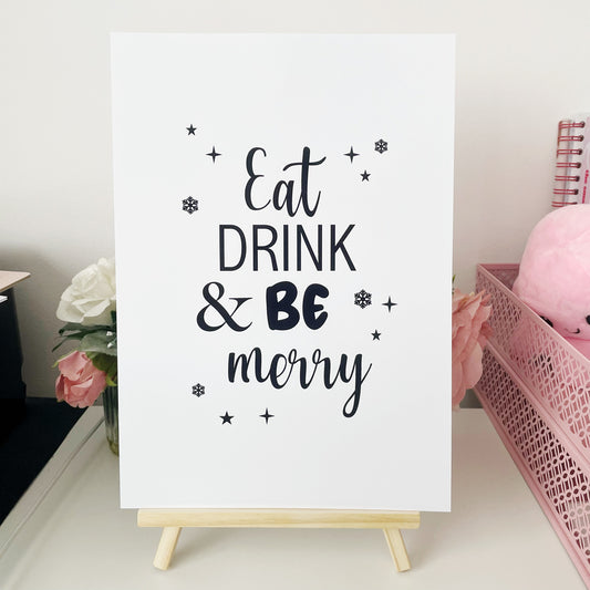 Be Merry Christmas Quote Print