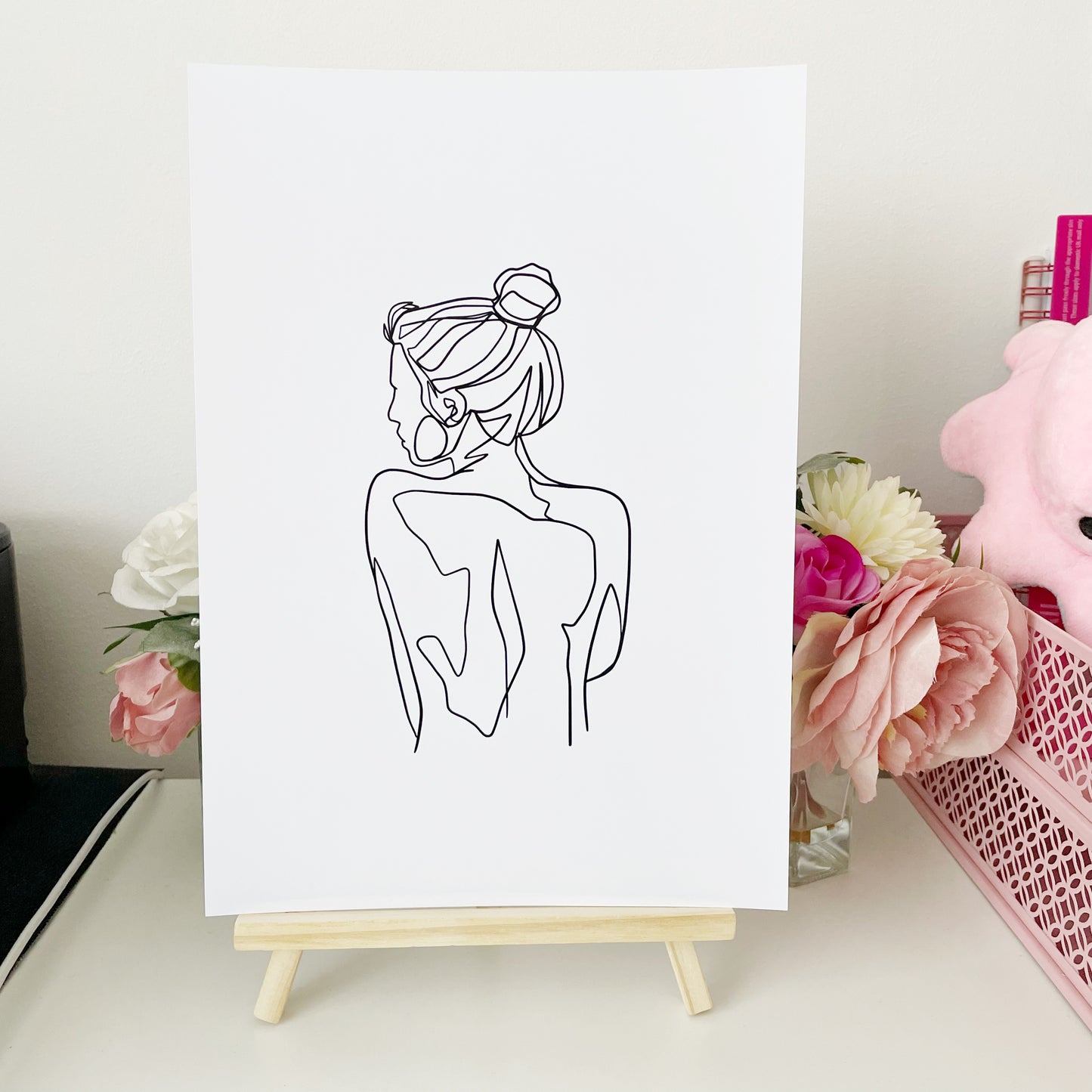Bun Lady Art Print