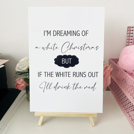 White Christmas Funny Print