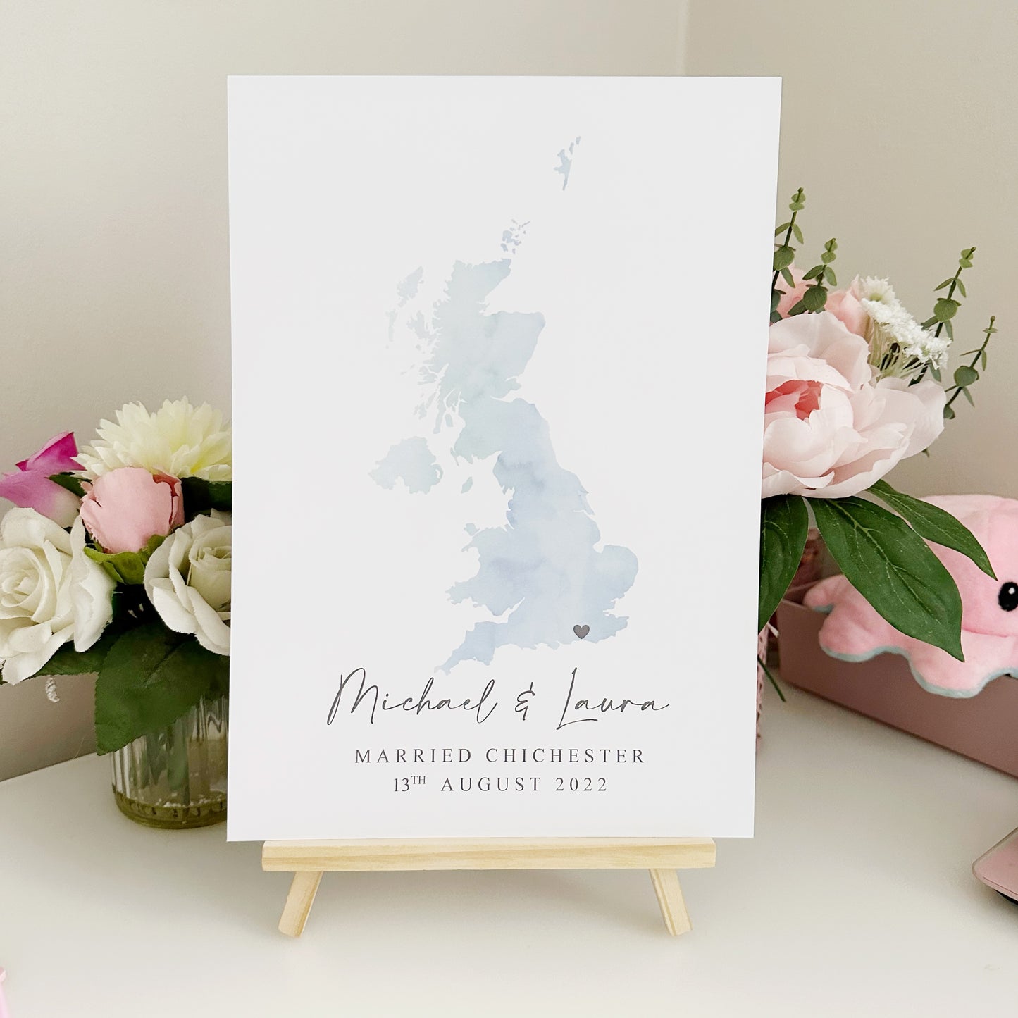 Personalised Wedding | Engagement Location Map Print