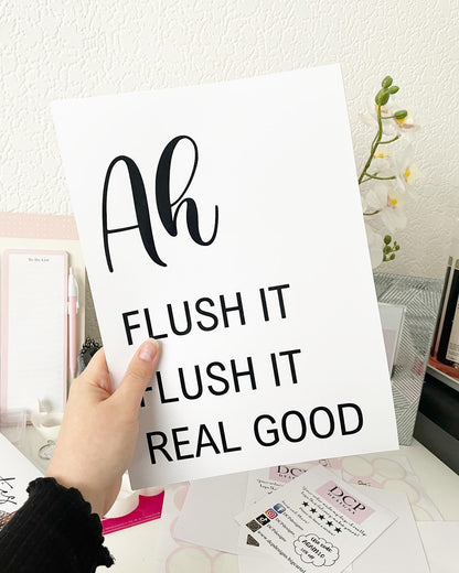 Flush It | Funny Bathroom Quote Print