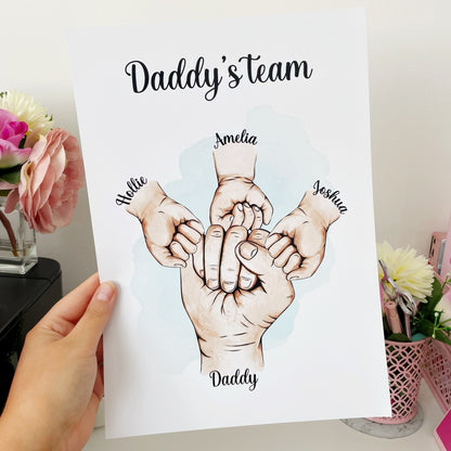 Daddy Team Fist Bump Print