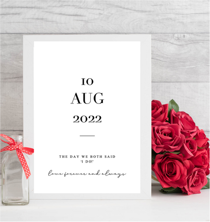 Personalised Special Date | Wedding | Engagement Print