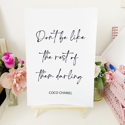 Designer Inspired | Darling Positive Quote Print