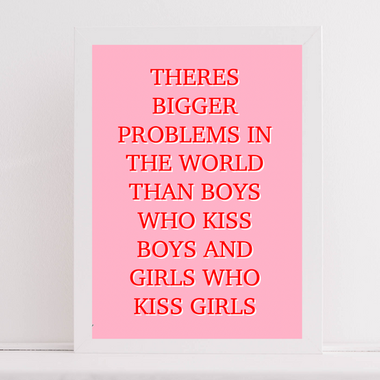 Girls Kiss Girls LGBTQ+ Print