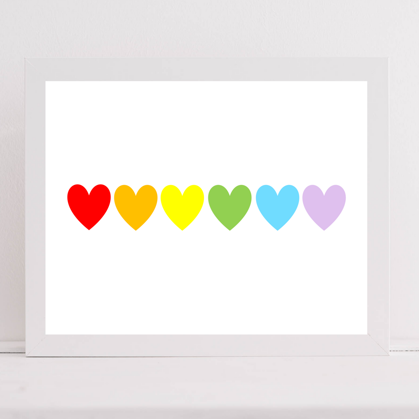 Gay Pride | Rainbow Hearts | LGBTQ+ Print