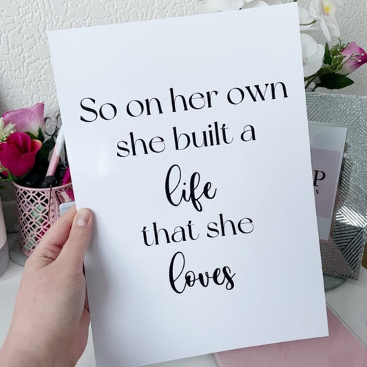 Life She Loves | Positive | Inspirational Print