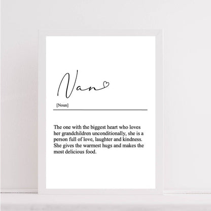 Nan | Grandma Definition Print
