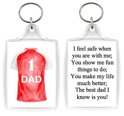 NO.1 Dad | Football Shirt Keyring