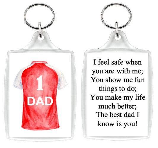 NO.1 Dad | Football Shirt Keyring