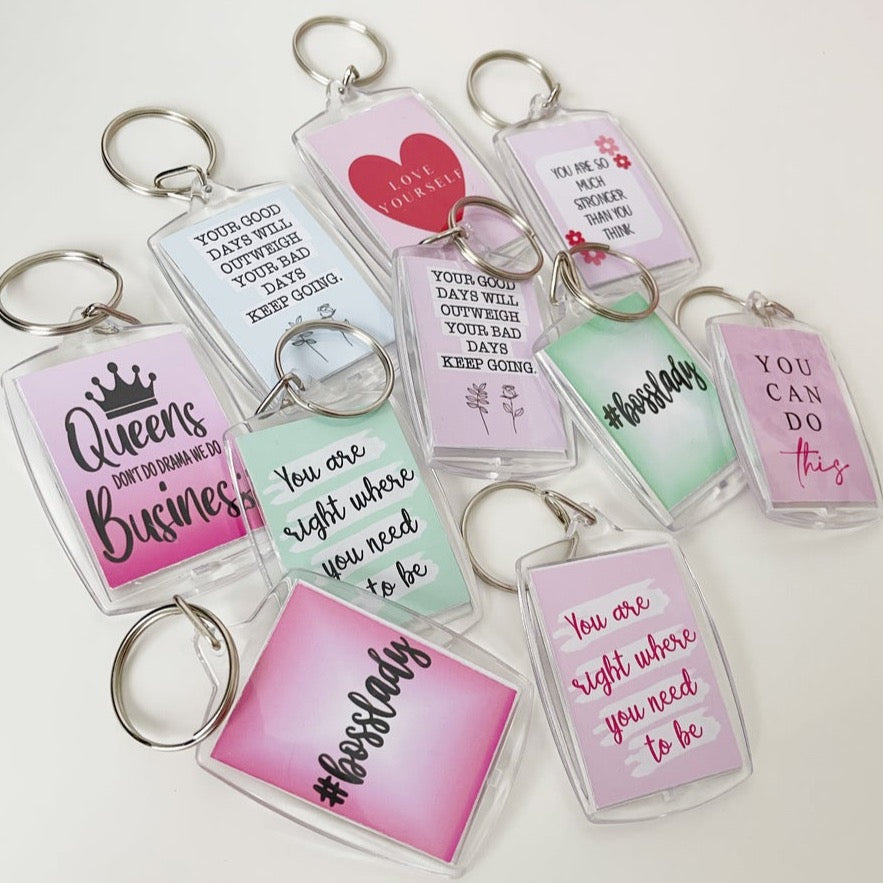 Positive Quote | Pretty | Cute Keyring