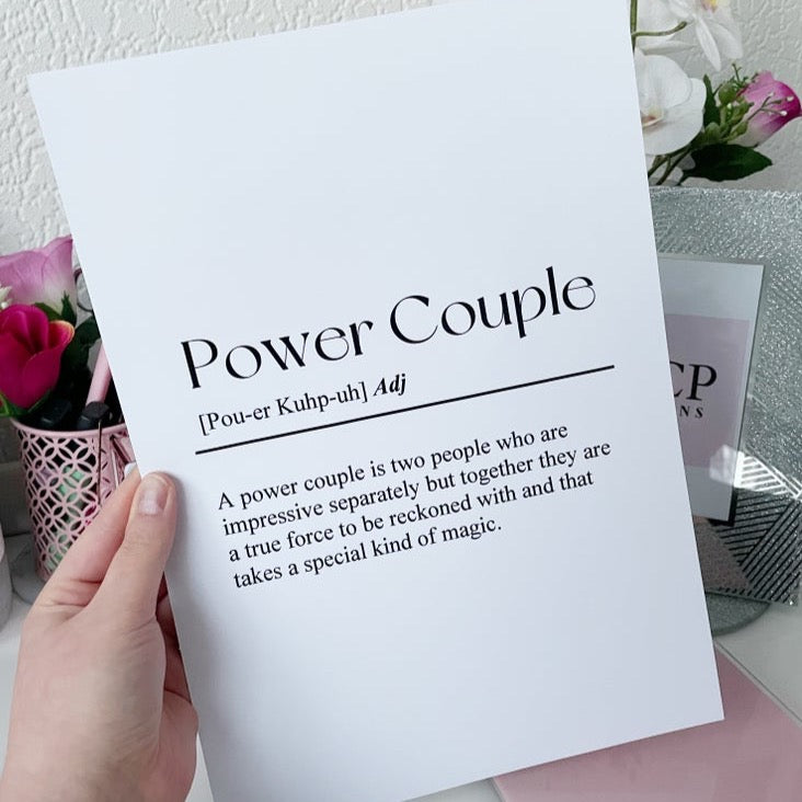 Power Couple Quote Print