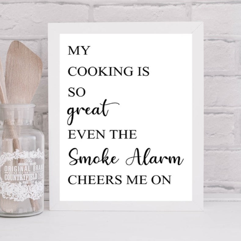 My Cooking | Funny Kitchen Quote Print