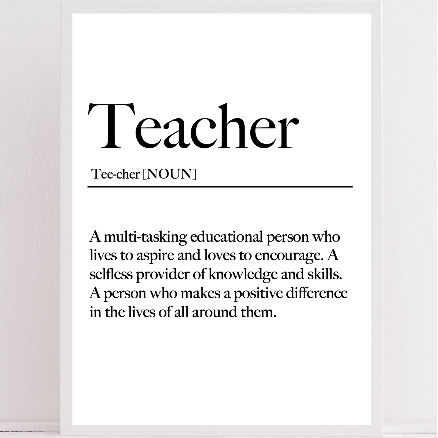 Teacher Definition Print