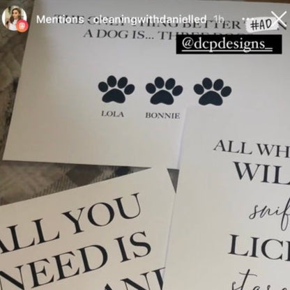 Personalised Dog|Dog Lover|Paw Print