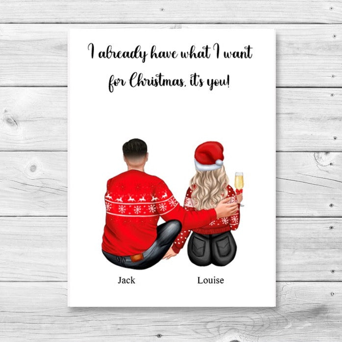 Christmas Couple Print